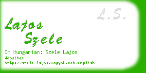 lajos szele business card